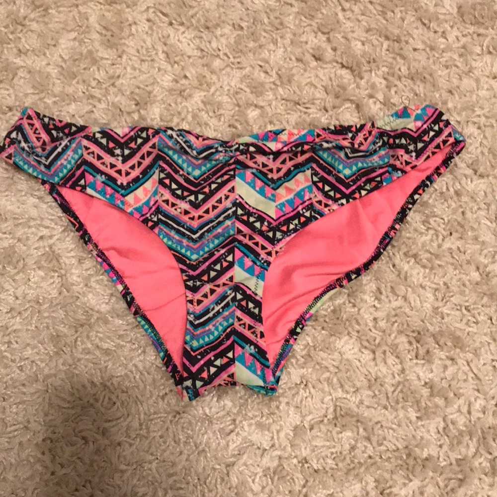 PINK VS ruched cheeky bikini bottoms size M
